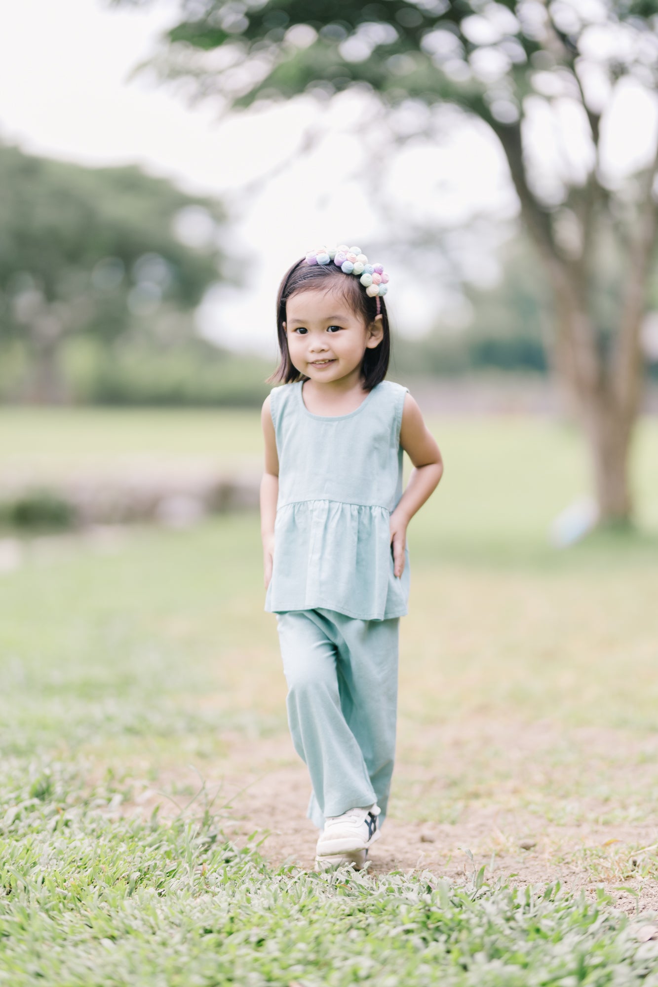 Linen Peplum Set (Girls)